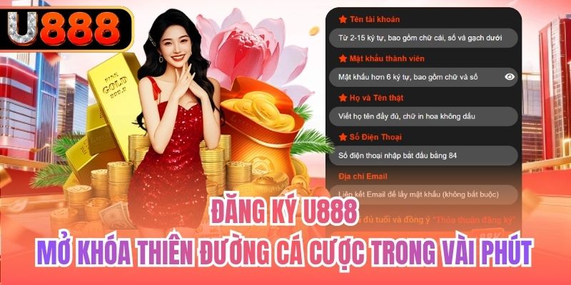 Đăng Ký U888 - Mở Khóa Thiên Đường Cá Cược Trong Vài Phút